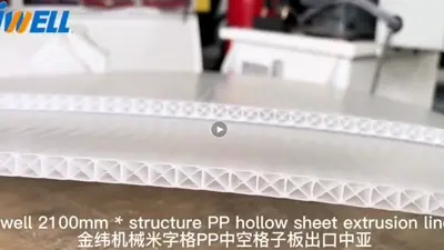 Jwell 2100mm * Structure Pp Hollow Sheet Extrusion Line